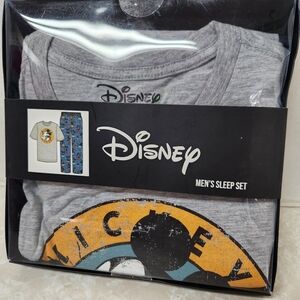 2pc Disney Mickey mouse Men's Sleep Set Short Sleeve Tee Lounge Pants Large New
